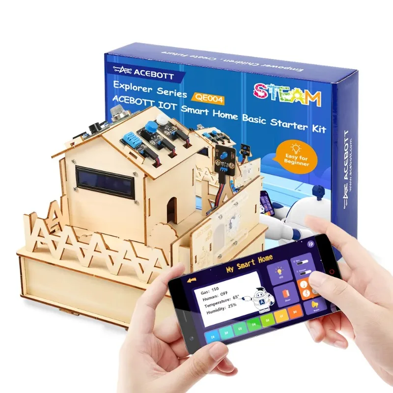 Smart Home WiFi IOT Kit for ESP32 Robot Starter Automation Projects Wooden House STEAM for Arduino IDE Learning Kit
Smart Home WiFi IOT Kit for ESP32 Robot Starter Automation Projects Wooden House STEAM for Arduino IDE Learning Kit
