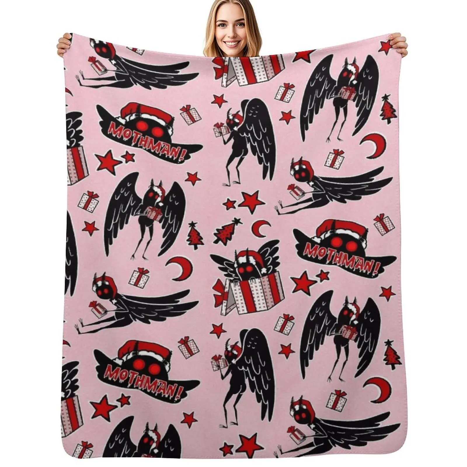 Cryptid Christmas Mothman Throw Blanket Soft Bedroom Blanket for Night Sleeping
Cryptid Christmas Mothman Throw Blanket Soft Bedroom Blanket for Night Sleeping
