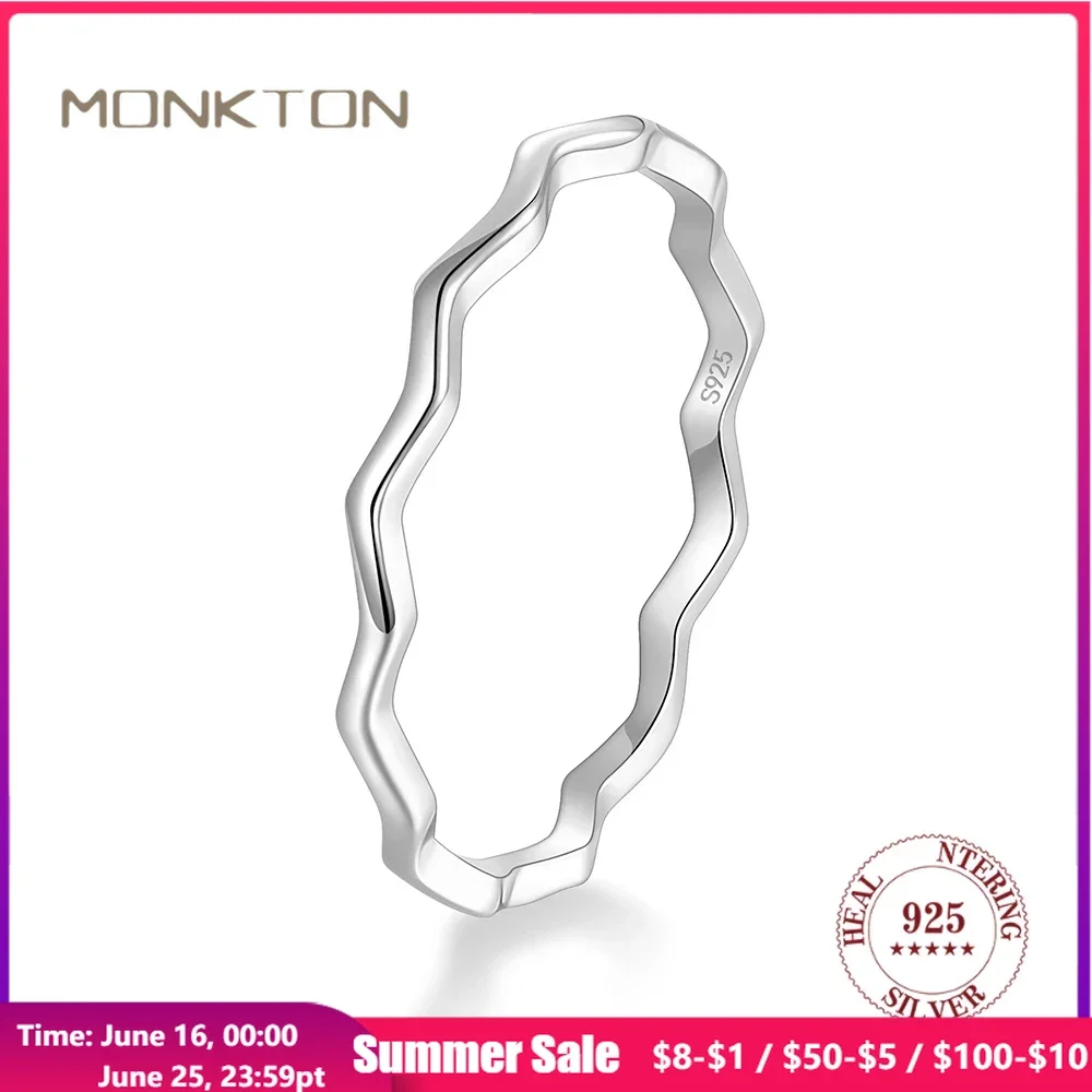 Monkton Real s925 Sterling Silver Simple Wave Stackable Ring Classic Line Finger Rings For Women Party Jewelry Gifts
Monkton Real s925 Sterling Silver Simple Wave Stackable Ring Classic Line Finger Rings For Women Party Jewelry Gifts