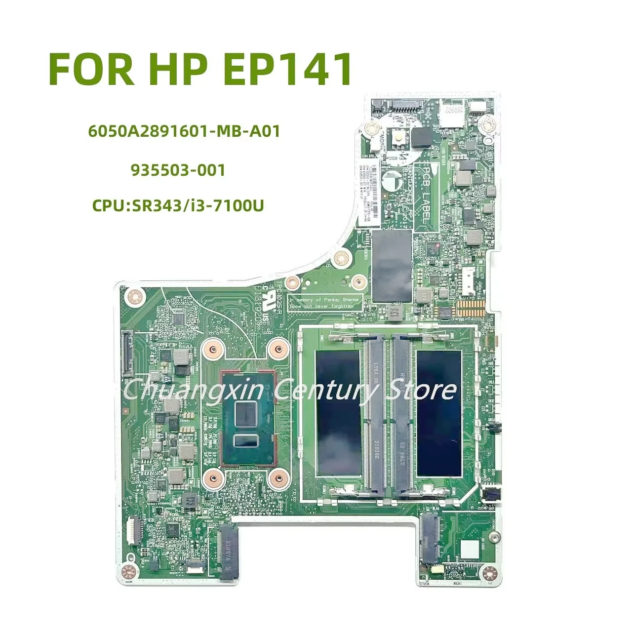 6050A2891601-MB-A01 Motherboard For HP EP141 Laptop With I3 I5-7th CPU 100% Tested OK Before Shipment
6050A2891601-MB-A01 Motherboard For HP EP141 Laptop With I3 I5-7th CPU 100% Tested OK Before Shipment