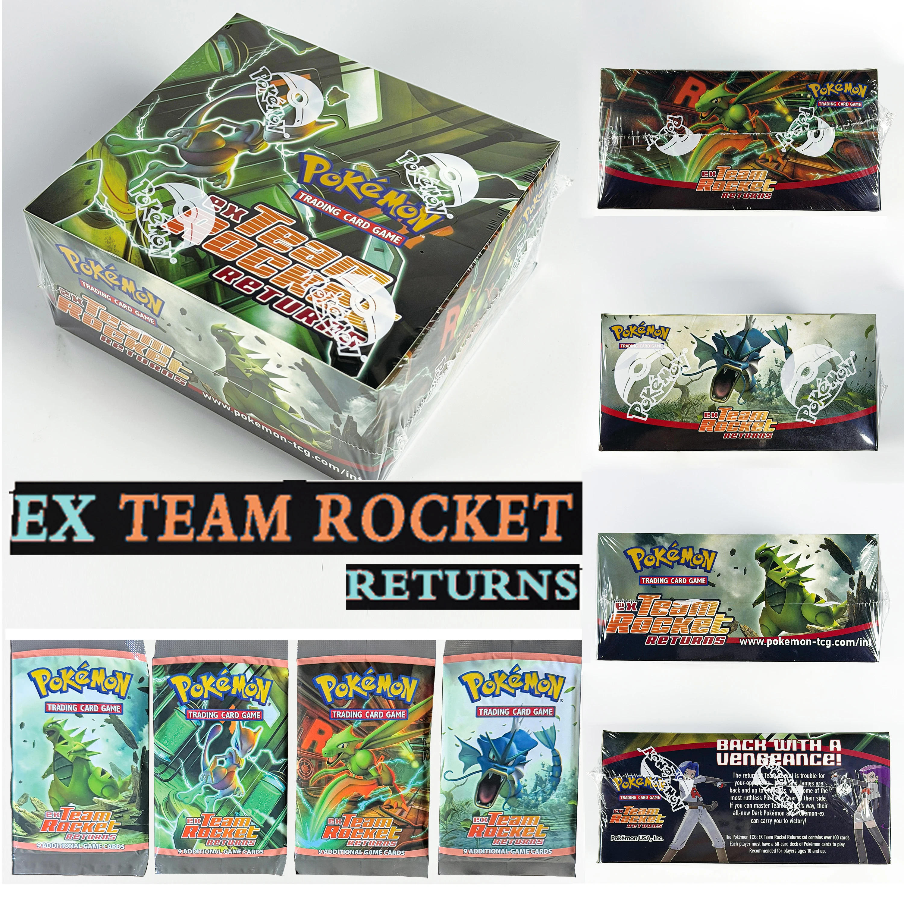 PTCG EX Team Rocket Returns Booster Box 36 packs/box Team Rocket Dark Premium Collectible Pocket New Holo Proxy Game Cards
PTCG EX Team Rocket Returns Booster Box 36 packs/box Team Rocket Dark Premium Collectible Pocket New Holo Proxy Game Cards