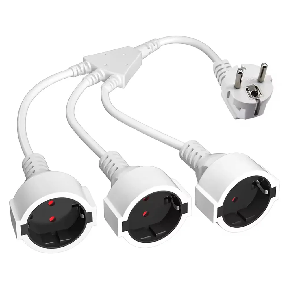 1 to 2/3 Outlet EU Extension Line: Double/Triple Plug Adapter Cable with Child Safety (Kindersicherung) for Home & Office
1 to 2/3 Outlet EU Extension Line: Double/Triple Plug Adapter Cable with Child Safety (Kindersicherung) for Home & Office