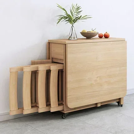Folding Dinning Table and Chair Set Wood Space Saving Foldable Kitchen Dining Table
Folding Dinning Table and Chair Set Wood Space Saving Foldable Kitchen Dining Table