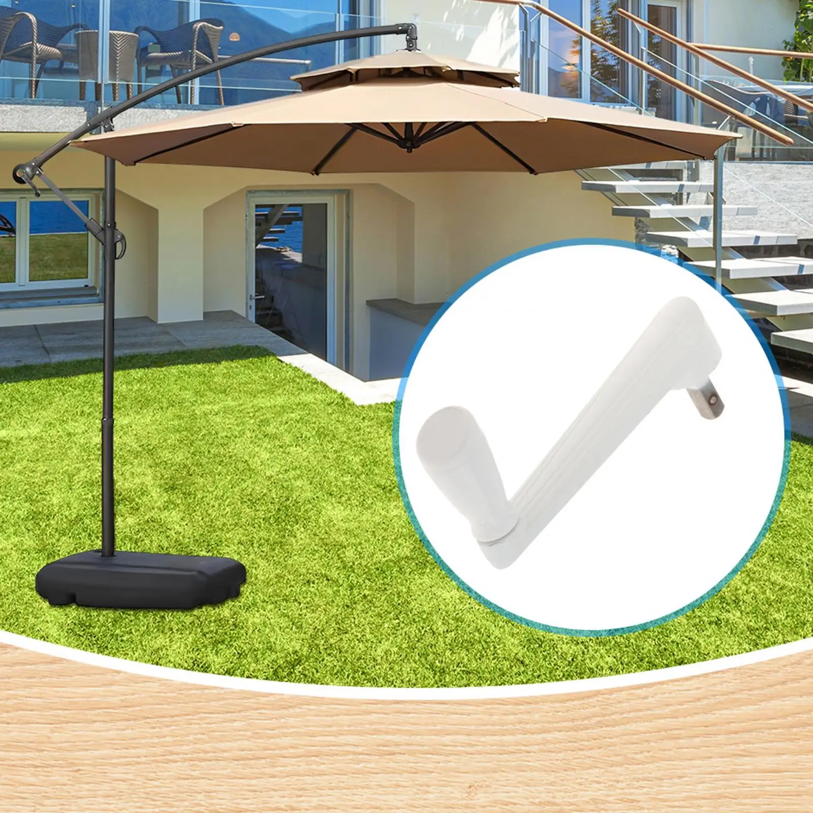 Patio Umbrella Crank Handle Outdoor Parasol Crank Handle Umbrella Replacement Parts for Lawn Beach Picnic Courtyard Camping
Patio Umbrella Crank Handle Outdoor Parasol Crank Handle Umbrella Replacement Parts for Lawn Beach Picnic Courtyard Camping