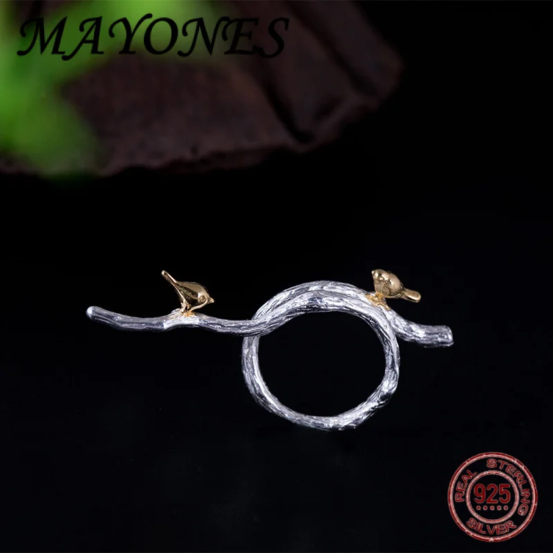 Truly s925 Silver Personalized Wedding Eyebrow Ring Creative Fashion High end Jewelry Female Bird Branch Ring
Truly s925 Silver Personalized Wedding Eyebrow Ring Creative Fashion High end Jewelry Female Bird Branch Ring