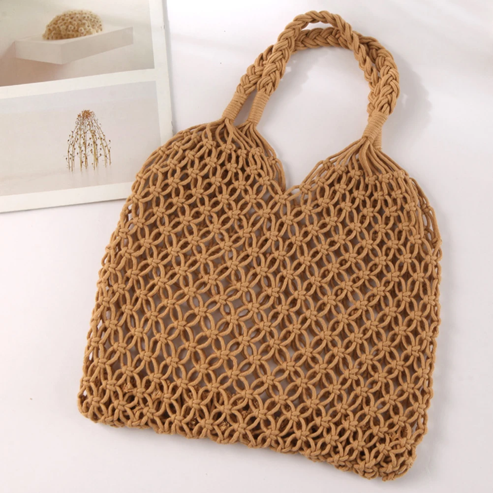 Tote Bags Shoulder Shopping Beach Aesthetic Crochet Hollow Out Handbags for Women Light Brown Miss
Tote Bags Shoulder Shopping Beach Aesthetic Crochet Hollow Out Handbags for Women Light Brown Miss