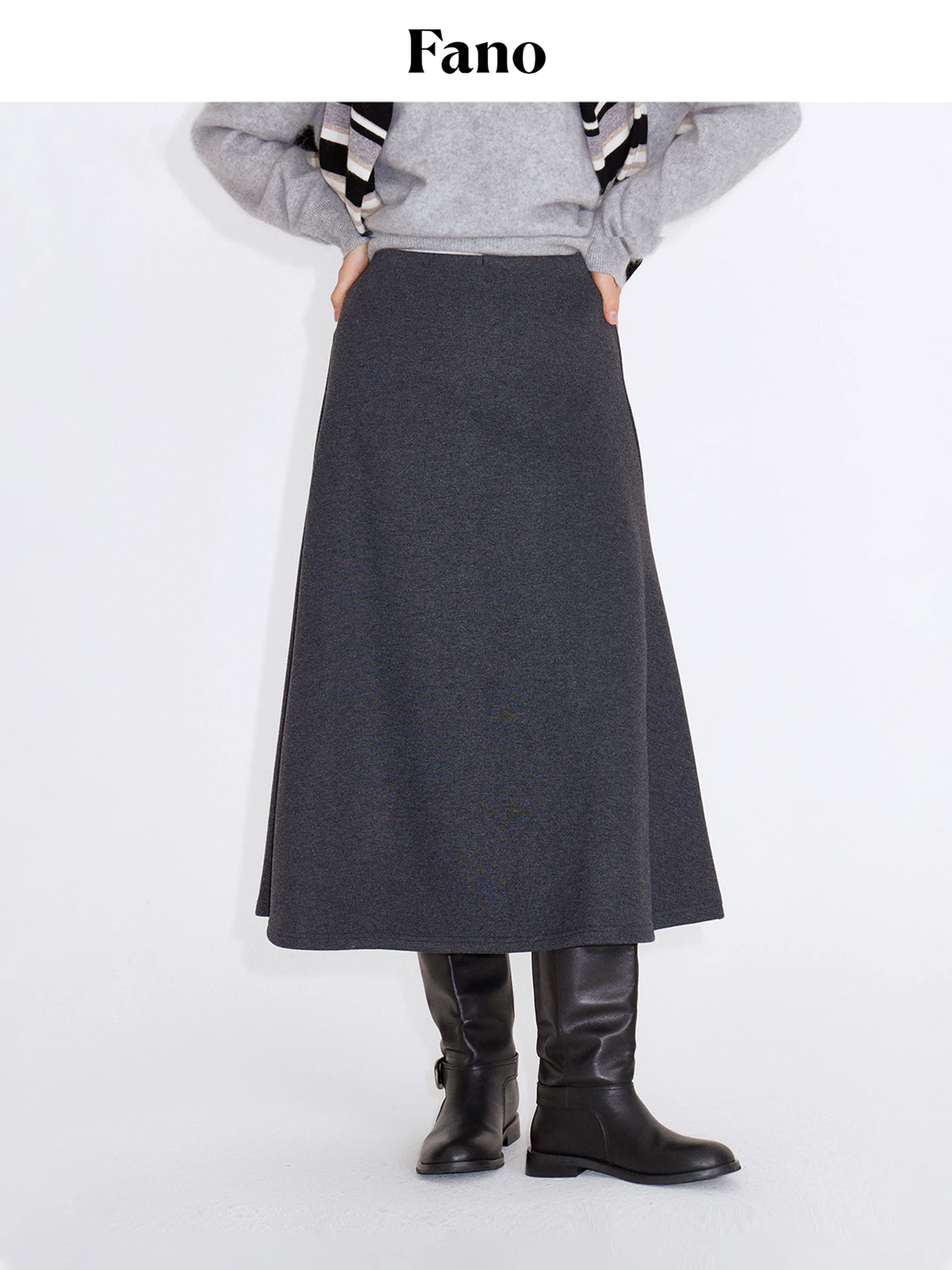 Fano Commuter Versatile Long A-Line Knitted Wool Blend Skirt Women's Winter High Waist Simple Sle Polyester Fiber
Fano Commuter Versatile Long A-Line Knitted Wool Blend Skirt Women's Winter High Waist Simple Sle Polyester Fiber