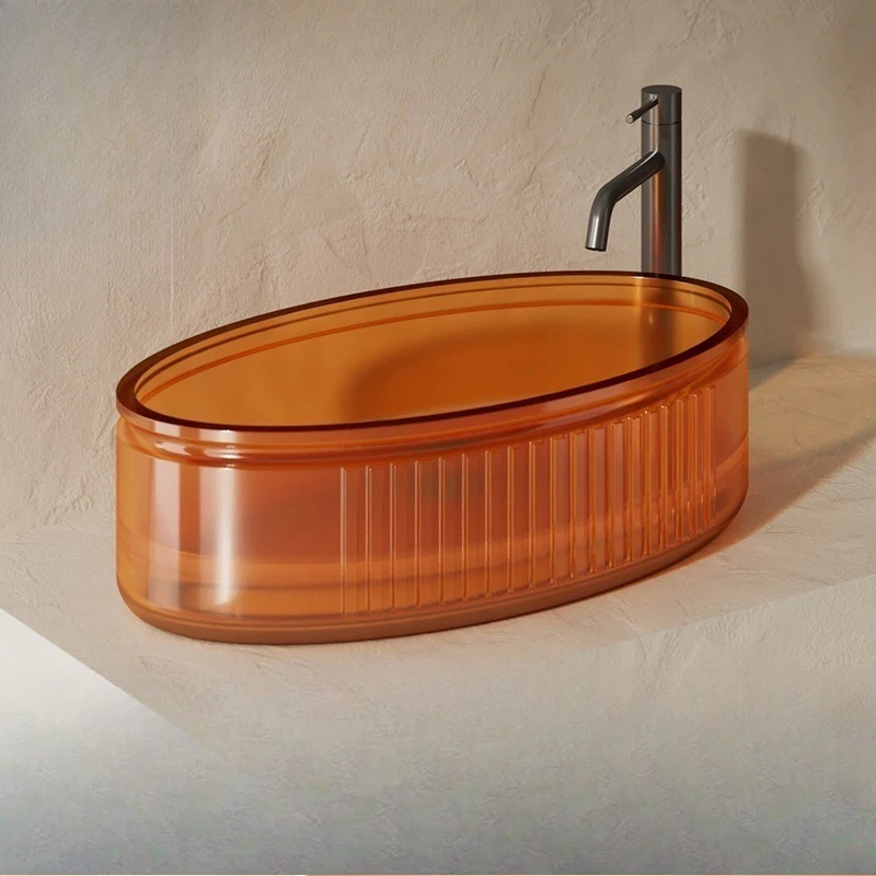 Color transparent resin basin vertical stripe integrated molding wash basin household bathroom wash basin factory direct sales
Color transparent resin basin vertical stripe integrated molding wash basin household bathroom wash basin factory direct sales
