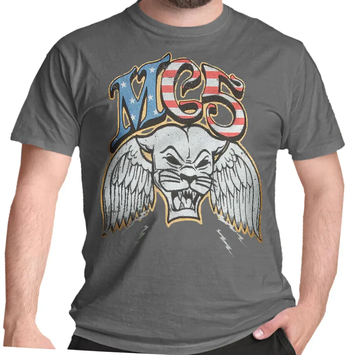 Футболка MC5 в стиле Пантеры, официальная серая классическая модель RockPunk, новая маленькая
Футболка MC5 в стиле Пантеры, официальная серая классическая модель RockPunk, новая маленькая