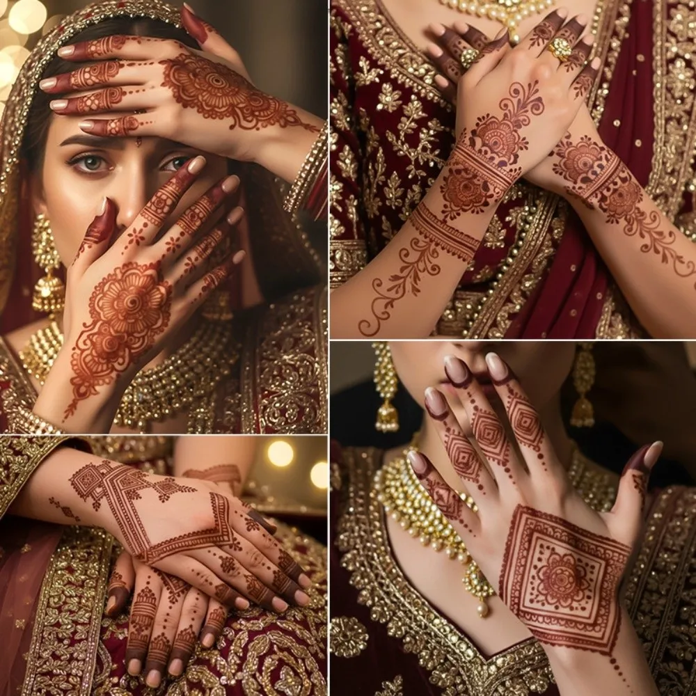 Red Mehndi Stickers Henna Tattoo Stickers Lace Fake Tattoo Legs Arm Temporary Tattoo India Flower Wedding Tool
Red Mehndi Stickers Henna Tattoo Stickers Lace Fake Tattoo Legs Arm Temporary Tattoo India Flower Wedding Tool