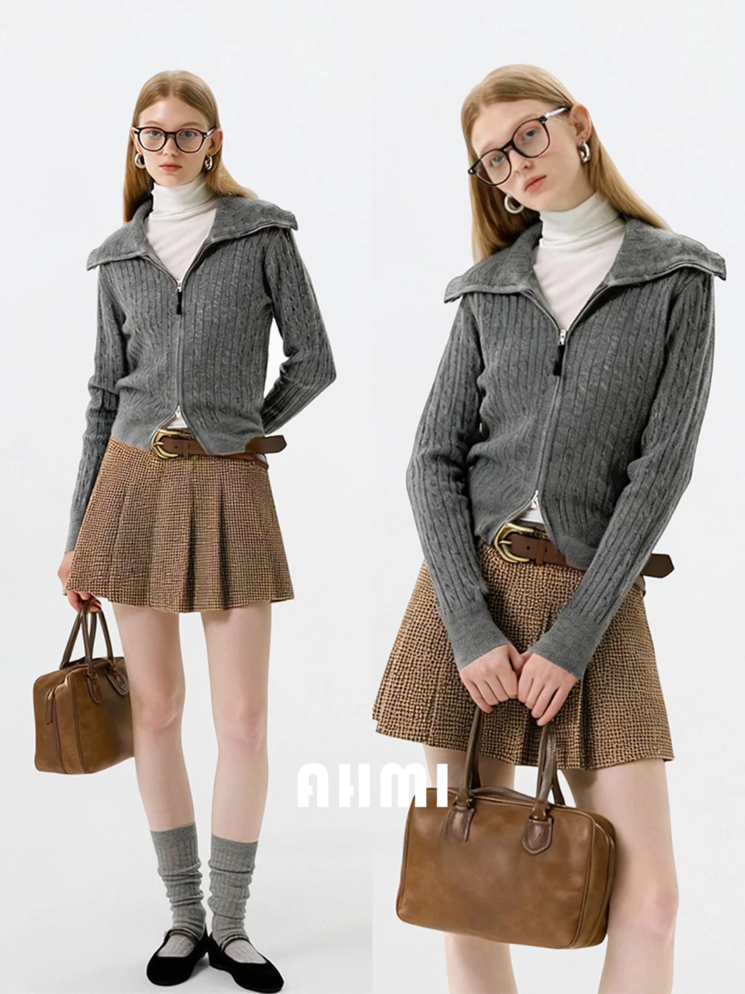 AHMI Modern mat Double Zipper Woolen Knitted Cardigan Women's Autumn Winter New Sle Layering Sweater Soft Long Sve
AHMI Modern mat Double Zipper Woolen Knitted Cardigan Women's Autumn Winter New Sle Layering Sweater Soft Long Sve