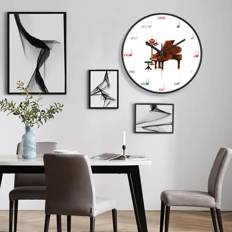 New Classic Wall Clock Piano Music Notes Design Vintage Wall Watch Silent Movement Decor For Music Room Bedroom Artist Spaces
New Classic Wall Clock Piano Music Notes Design Vintage Wall Watch Silent Movement Decor For Music Room Bedroom Artist Spaces