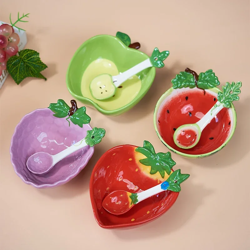 Cartoon Colorful Fruit Ceramic Bowl for Home Kids Fruit Salad Bowl Three-dimensional Delicate Cooking Dishes Kitchen Utensils
Cartoon Colorful Fruit Ceramic Bowl for Home Kids Fruit Salad Bowl Three-dimensional Delicate Cooking Dishes Kitchen Utensils