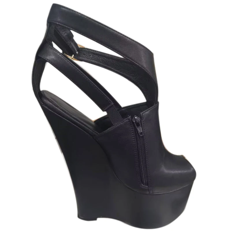 DIZHUANG shoes Fashionable women's high-heeled sandals. About 22 cm heel height. Wedges sandals. Real leather sandals. SIZE34-46
DIZHUANG shoes Fashionable women's high-heeled sandals. About 22 cm heel height. Wedges sandals. Real leather sandals. SIZE34-46