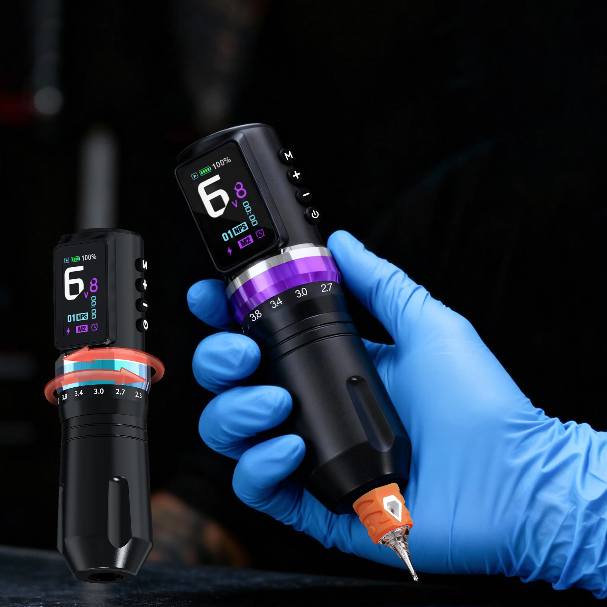 Регулируемая беспроводная тату-машинка с ходом 2,3-4,5 мм, 1 шт., с аккумулятором 2200 мАч, ручка для татуировки для перманентного боди-арта
Регулируемая беспроводная тату-машинка с ходом 2,3-4,5 мм, 1 шт., с аккумулятором 2200 мАч, ручка для татуировки для перманентного боди-арта