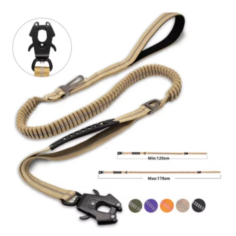 Reflective Shock Absorbing Pet Leashes with Car Seatbelt for Large Dogs Heavy Duty Tactical Bungee Dog Leash No Pull Dog Leash
Reflective Shock Absorbing Pet Leashes with Car Seatbelt for Large Dogs Heavy Duty Tactical Bungee Dog Leash No Pull Dog Leash