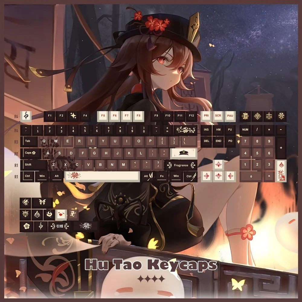 131 Keys For Arknights Hu Tao Keycap Set Height PBT With character designs keycaps For MX Switch Custom Mechanical Keyboard
131 Keys For Arknights Hu Tao Keycap Set Height PBT With character designs keycaps For MX Switch Custom Mechanical Keyboard