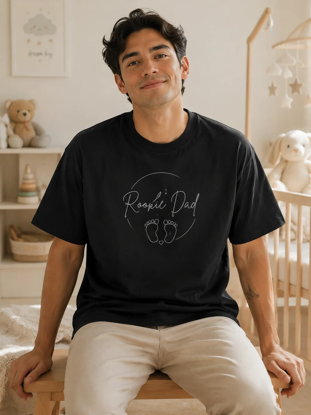 Men Graphic T Shirt Short Sleeve Loose Fit 50 Cotton 50 Polyester Fabric Rookie Dad Footprint Print Casual Summer Daily Home
Men Graphic T Shirt Short Sleeve Loose Fit 50 Cotton 50 Polyester Fabric Rookie Dad Footprint Print Casual Summer Daily Home