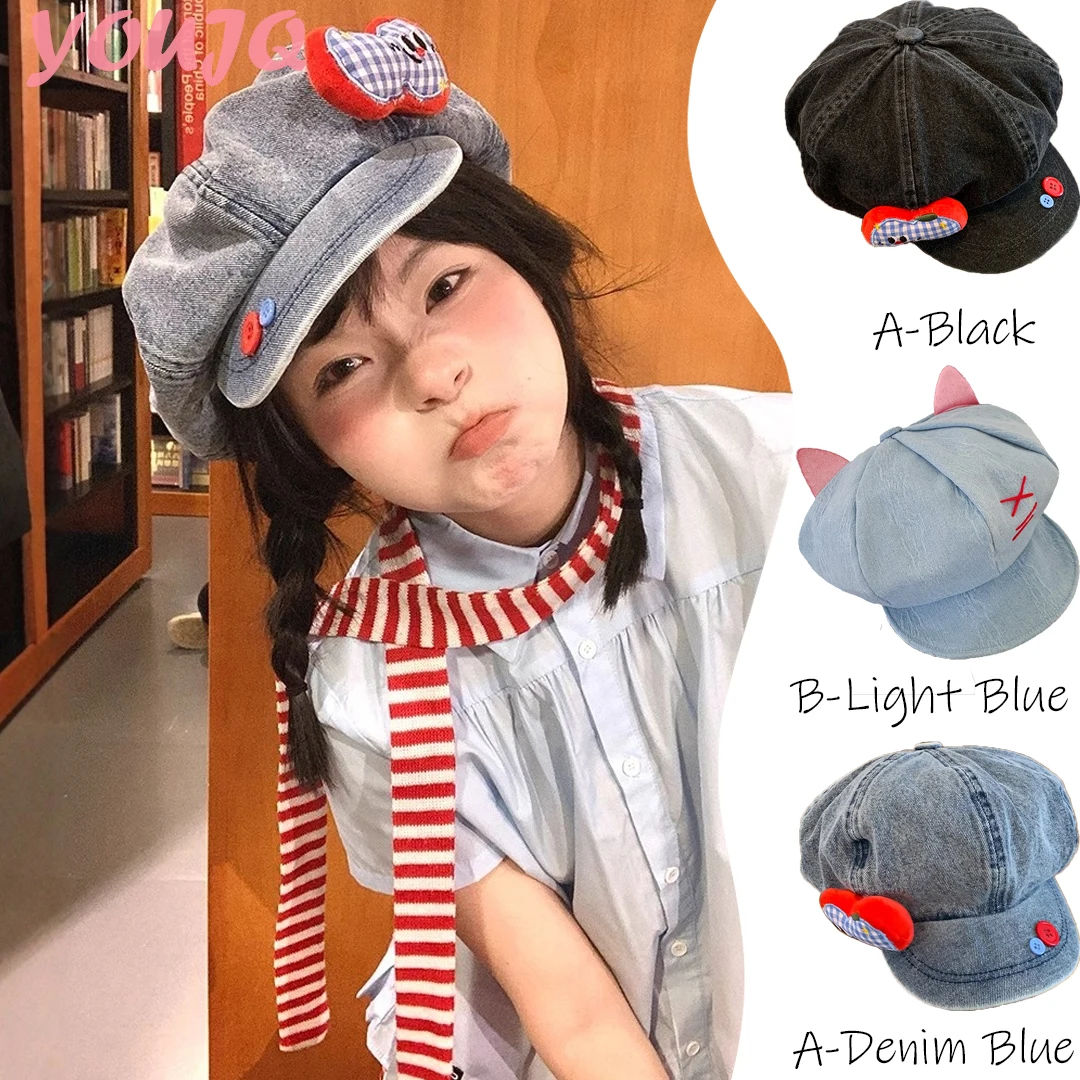 Y2k Apple Buttons Cowboy Beret Hats for Women Retro Summer Big Head Octagonal Summer Sweet Painter Hat Female Casquette Homme
Y2k Apple Buttons Cowboy Beret Hats for Women Retro Summer Big Head Octagonal Summer Sweet Painter Hat Female Casquette Homme