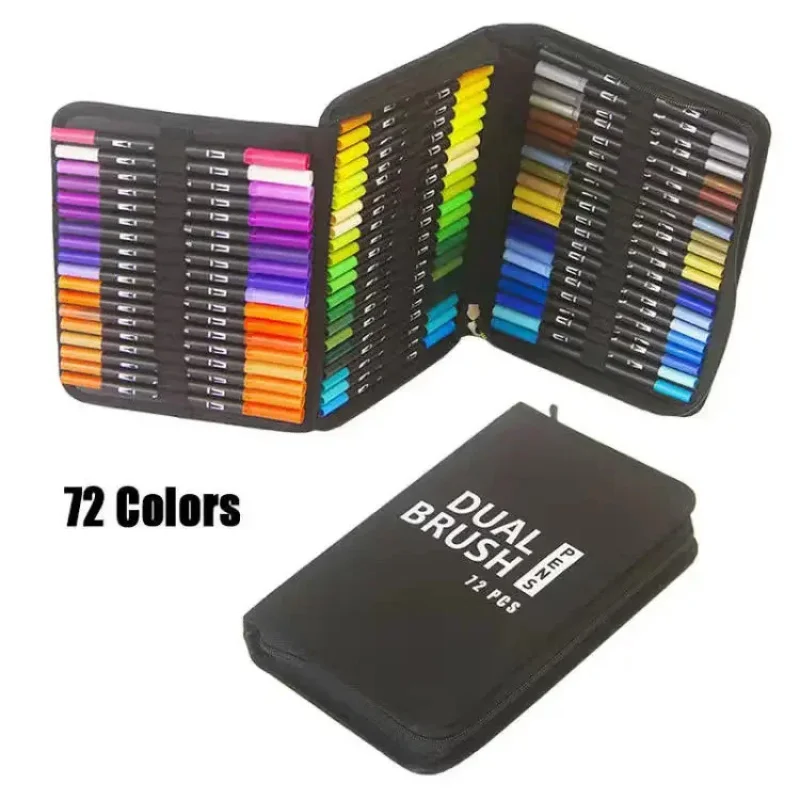 72Colors Watercolor Art Markers Brush Pen Dual Tip Fineliner Drawing for Calligraphy Painting Set Art Supplies
72Colors Watercolor Art Markers Brush Pen Dual Tip Fineliner Drawing for Calligraphy Painting Set Art Supplies