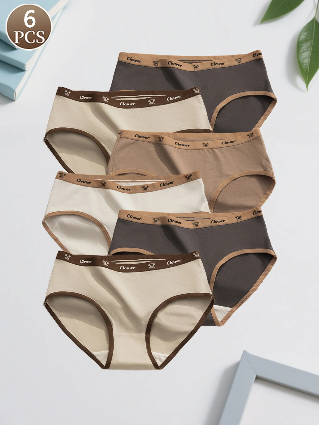 6 шт. женские однотонные вязаные треугольные брюки повседневные простые базовые стильные удобные мягкие женские трусы со средней талией
6 шт. женские однотонные вязаные треугольные брюки повседневные простые базовые стильные удобные мягкие женские трусы со средней талией