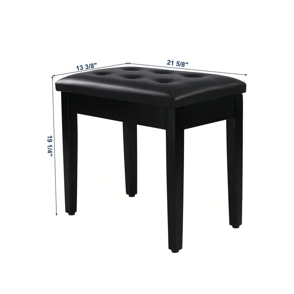 Piano Bench With Padded Cushion And Storage Compartment For Music Books, Vanity Stool, Tufted Wooden Seat, 13.8 X 21.7 X 19.3 I
Piano Bench With Padded Cushion And Storage Compartment For Music Books, Vanity Stool, Tufted Wooden Seat, 13.8 X 21.7 X 19.3 I