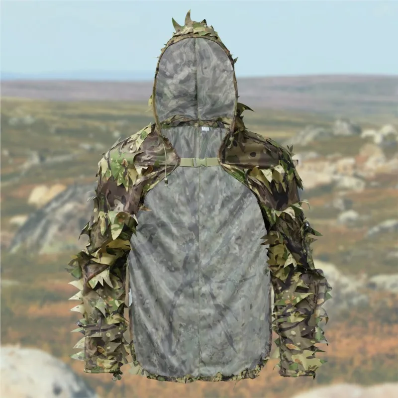 Tactical Ghillie Suit Breathable Cloak With Hat Hunting 3D Leafy Sniper Coat for Outdoor Wargame Hunting CS
Tactical Ghillie Suit Breathable Cloak With Hat Hunting 3D Leafy Sniper Coat for Outdoor Wargame Hunting CS
