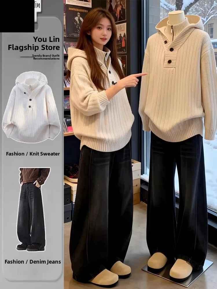 Белый вязаный свитер с высоким воротником для мужчин, осенне-зимний, в стиле оверсайз, с капюшоном, имитация двухслойности, удобный свободный крой, полиэстер.
Белый вязаный свитер с высоким воротником для мужчин, осенне-зимний, в стиле оверсайз, с капюшоном, имитация двухслойности, удобный свободный крой, полиэстер.