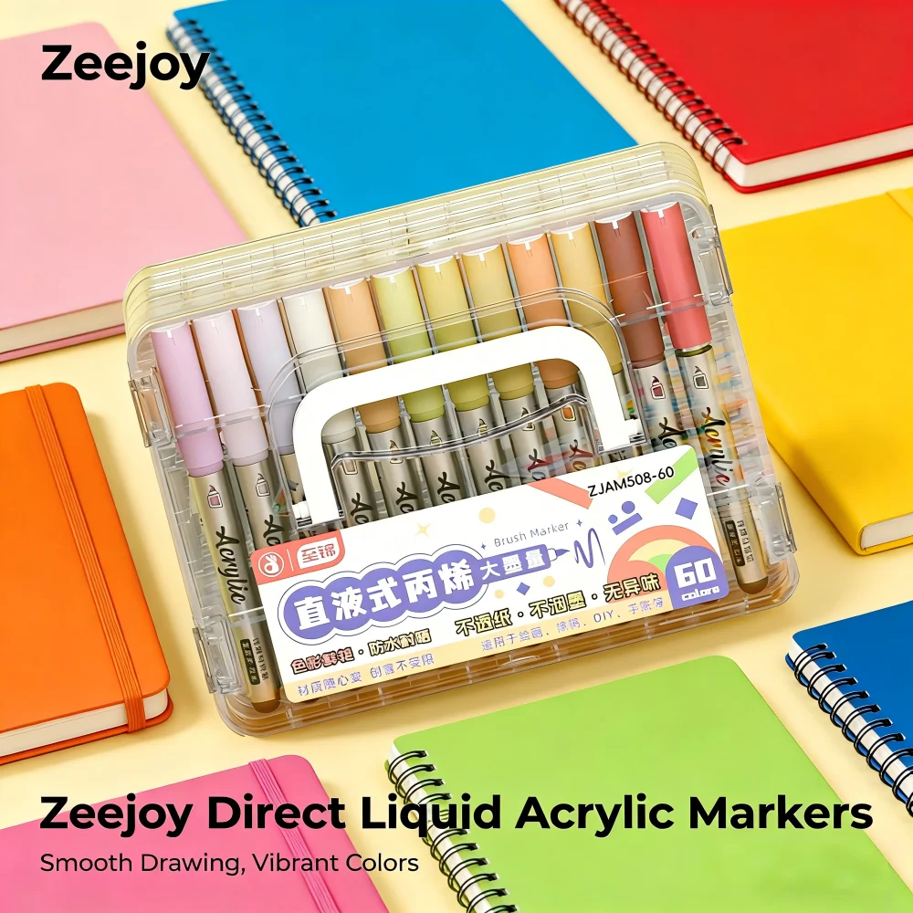 120 Colors Dual Tip Acrylic Markers, Water-Based Brush Pens for Drawing & Coloring Books, Washable Art Supplies for Kids
120 Colors Dual Tip Acrylic Markers, Water-Based Brush Pens for Drawing & Coloring Books, Washable Art Supplies for Kids