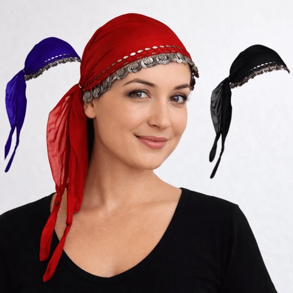 Fashion Pretty Belly Dance Accessories Traditional Crochet Coin Headscarf Veil Ethnic Pattern Dance Costume Headwear Gypsy Dance
Fashion Pretty Belly Dance Accessories Traditional Crochet Coin Headscarf Veil Ethnic Pattern Dance Costume Headwear Gypsy Dance