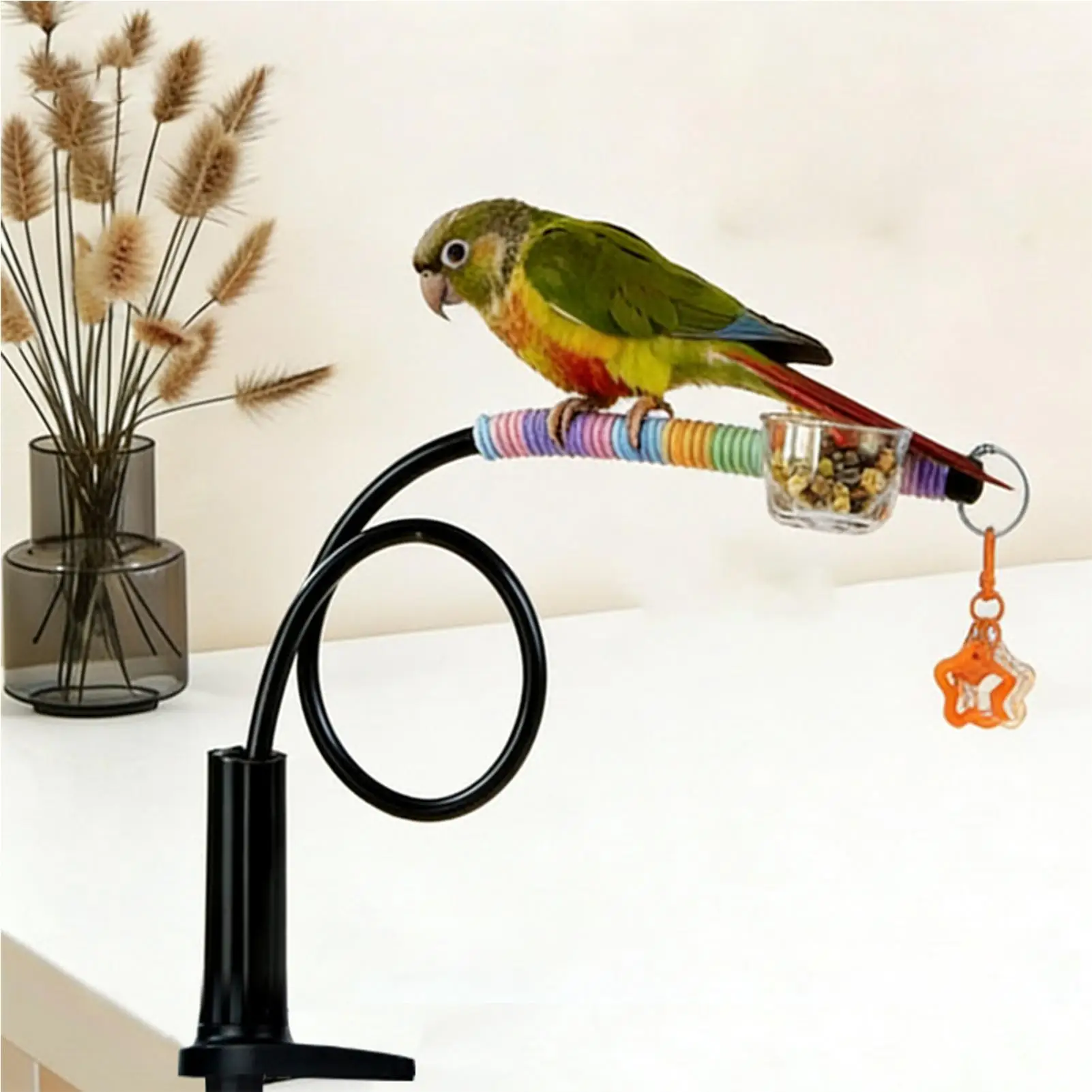 Bird Cage Perch Bendable Interactive Non-Slip Clip On Macaw Perch Bird Accessories For Enrichment Training Boredom Climbing
Bird Cage Perch Bendable Interactive Non-Slip Clip On Macaw Perch Bird Accessories For Enrichment Training Boredom Climbing