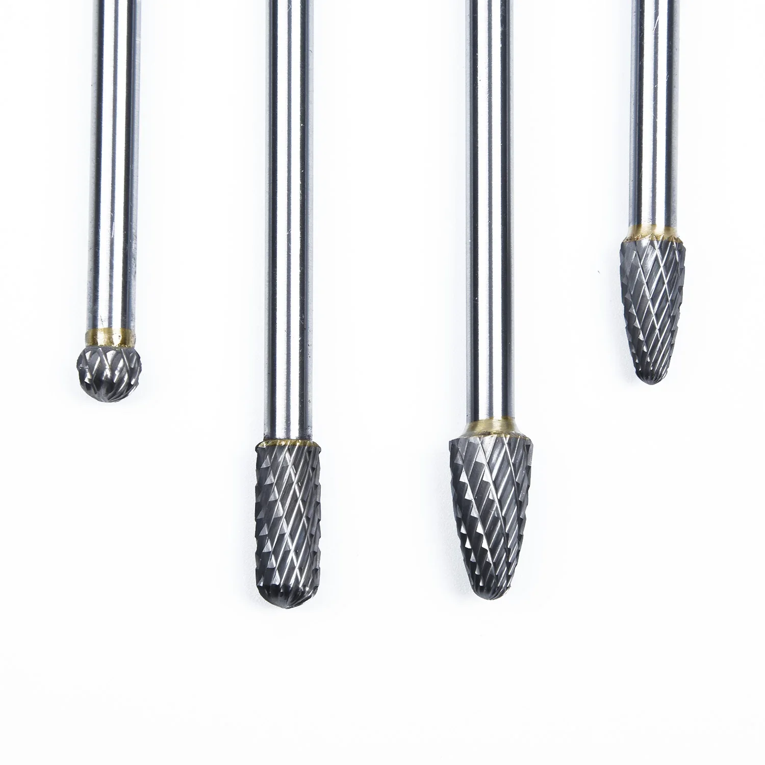 4 Piece Carbide Rotary Burr Tool Set Double Cut Design 1/4 Inch Shank 6 Inch Long Reach For Machining Applications
4 Piece Carbide Rotary Burr Tool Set Double Cut Design 1/4 Inch Shank 6 Inch Long Reach For Machining Applications