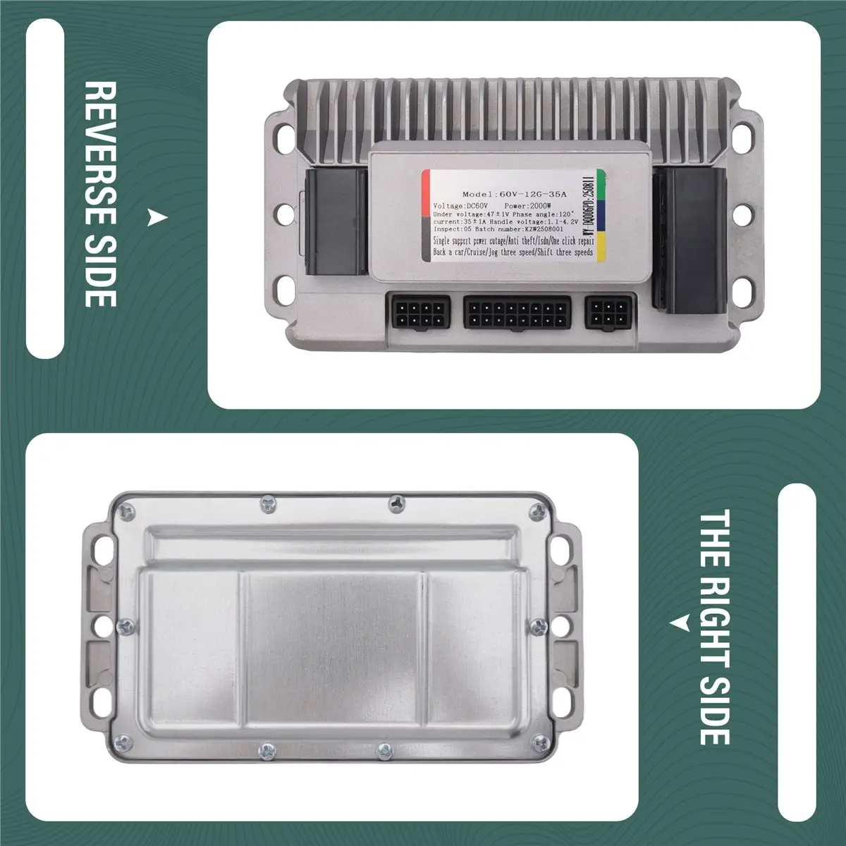 X07A Citycoco 2000W Motor Brushless Controller 60V 35A for Chinese Halei Citycoco Electric Scooter Controller
X07A Citycoco 2000W Motor Brushless Controller 60V 35A for Chinese Halei Citycoco Electric Scooter Controller
