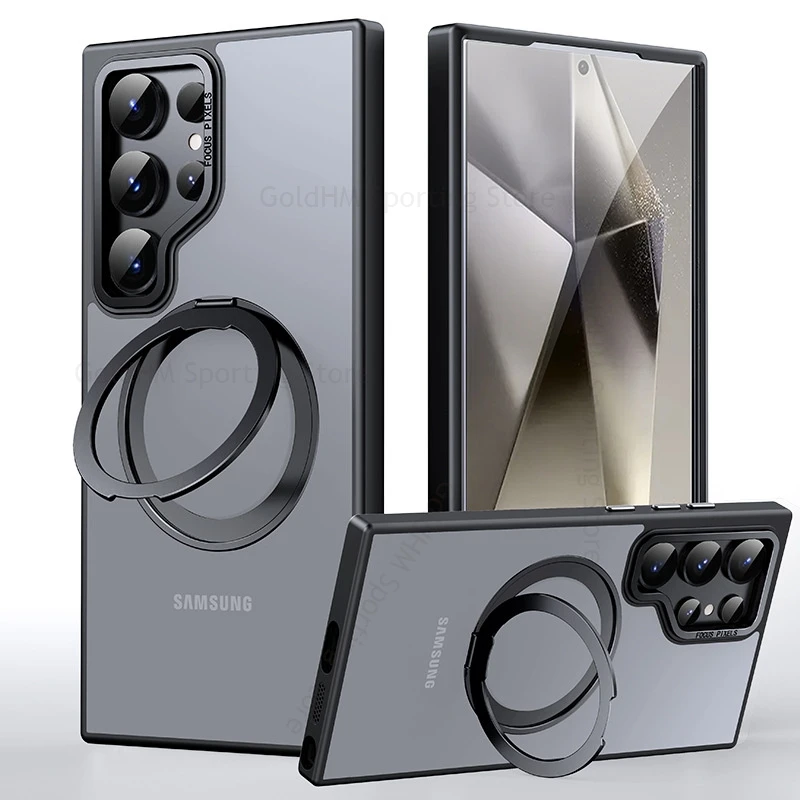 For Samsung S25 Ultra For Magsafe Magnet Matte Kickstand Case For Galaxy S24 Ultra S23 Plus S25+ 360° Rotation Ring Holder Cover
For Samsung S25 Ultra For Magsafe Magnet Matte Kickstand Case For Galaxy S24 Ultra S23 Plus S25+ 360° Rotation Ring Holder Cover