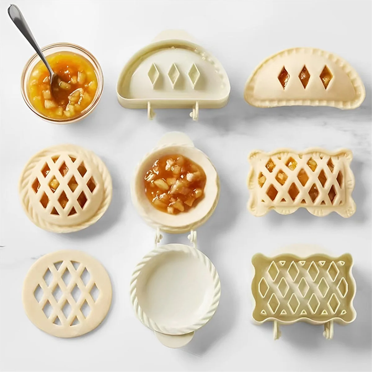 6PCS Hand Pie Molds Set Dough Press Mold Tools Halloween Christmas Mini Pie Mould Baking Pie Molds Pumpkins Apples
6PCS Hand Pie Molds Set Dough Press Mold Tools Halloween Christmas Mini Pie Mould Baking Pie Molds Pumpkins Apples
