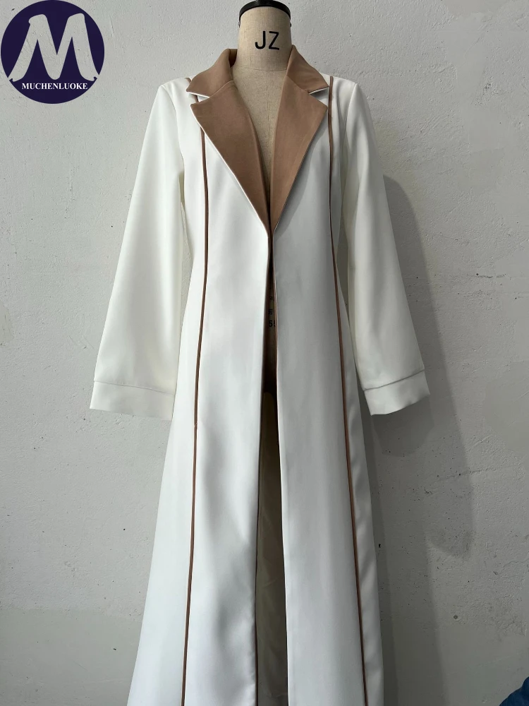 Women's Trench Coat Autumn Winter New Elegant Lapel Two Colors Long Trench Fashionable Casual Loose Keep Warm Women Trench Coats
Women's Trench Coat Autumn Winter New Elegant Lapel Two Colors Long Trench Fashionable Casual Loose Keep Warm Women Trench Coats