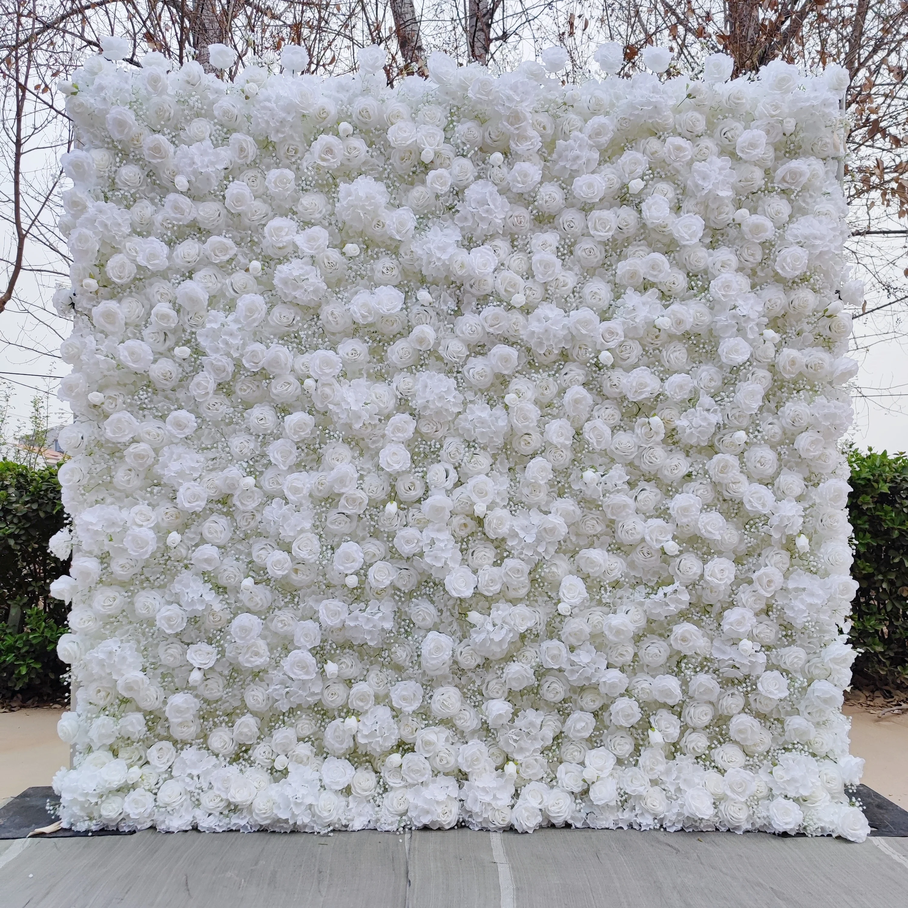 Custom 3D 5D White Artificial Silk Rose Hydrangea Backdrop Wedding Decoration Artificial Flower Wall
Custom 3D 5D White Artificial Silk Rose Hydrangea Backdrop Wedding Decoration Artificial Flower Wall