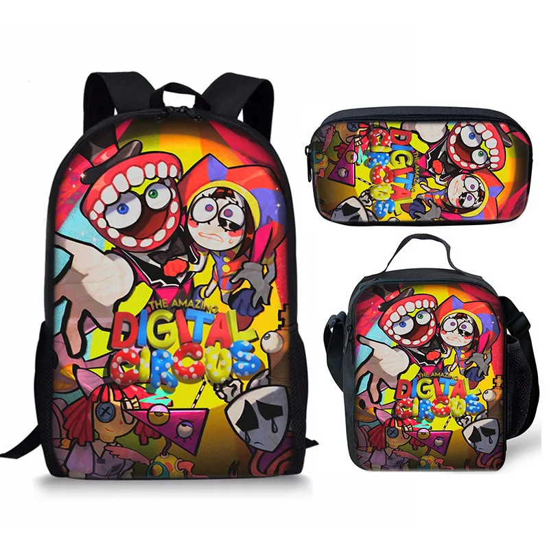 3pcs The Amazing Digital Circus Backpack The Amazing Digital Circus Pomni Jax School Bag Mochila Pencilcase Lunchbag Set
3pcs The Amazing Digital Circus Backpack The Amazing Digital Circus Pomni Jax School Bag Mochila Pencilcase Lunchbag Set