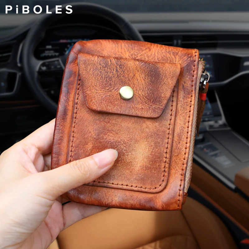 Retro Cowhide Genuine Leather Men's Coin Purse Genuine Leather Zipper Wallet Key Holder Small Money Bag Men Short Purse
Retro Cowhide Genuine Leather Men's Coin Purse Genuine Leather Zipper Wallet Key Holder Small Money Bag Men Short Purse