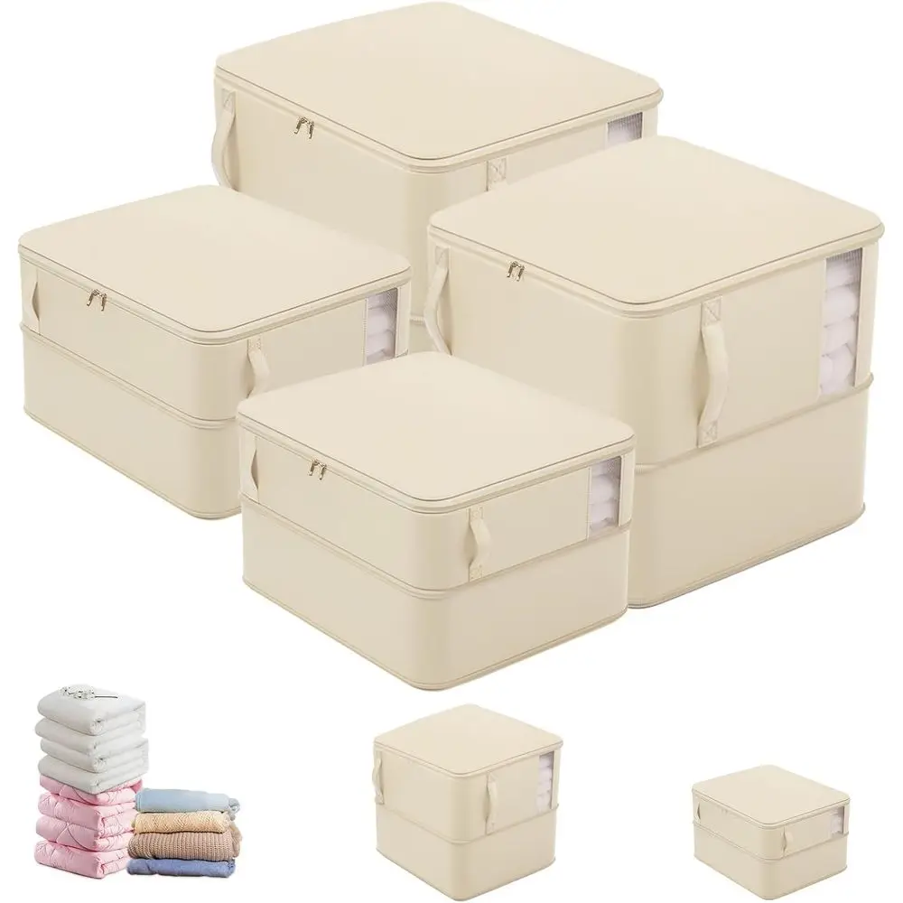 Большие вакуумные пакеты для хранения одежды, простыней и одеял из 4 штук — компактный органайзер с оконной ручкой
Большие вакуумные пакеты для хранения одежды, простыней и одеял из 4 штук — компактный органайзер с оконной ручкой