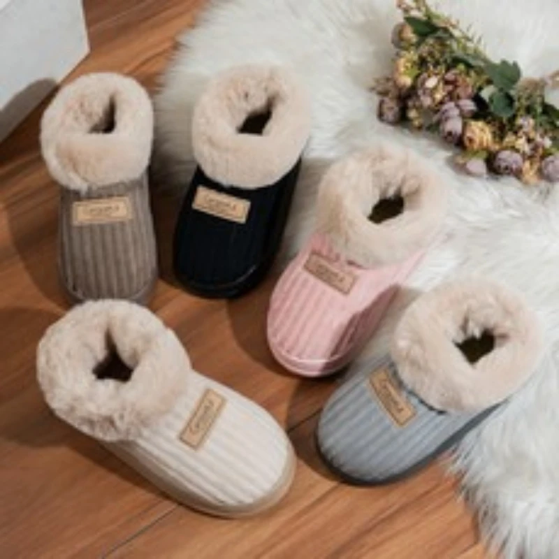 Women's Closed Back House Slippers Corduroy Winter Shoes with Faux Fur Collar Indoor Outdoor Non-slip Plush Warm Slipper
Women's Closed Back House Slippers Corduroy Winter Shoes with Faux Fur Collar Indoor Outdoor Non-slip Plush Warm Slipper