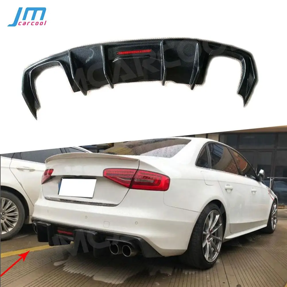 Carbon Fiber Rear Lip Diffuser Spoiler With Lamp For Audi A4 S4 B9 2013-2019 Non For A4 Standard FRP Black Bumper Guard
Carbon Fiber Rear Lip Diffuser Spoiler With Lamp For Audi A4 S4 B9 2013-2019 Non For A4 Standard FRP Black Bumper Guard
