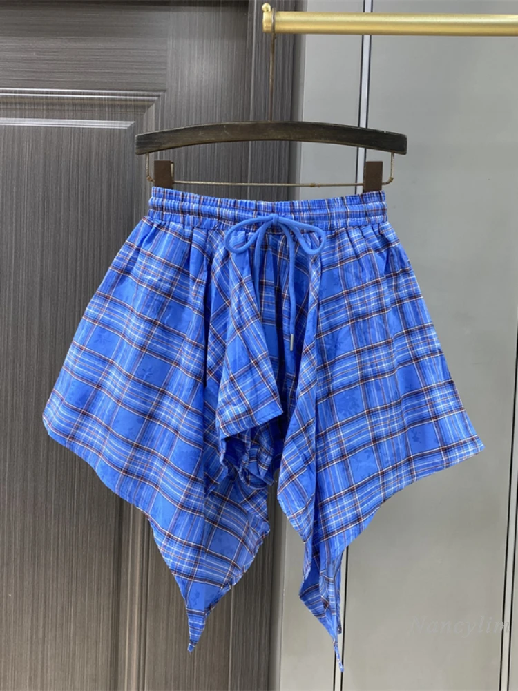 2024 Summer New Fashion Plaid Skirt High Waist Slimming Irregular Wide Leg Leisure Short Skirt for Women
2024 Summer New Fashion Plaid Skirt High Waist Slimming Irregular Wide Leg Leisure Short Skirt for Women
