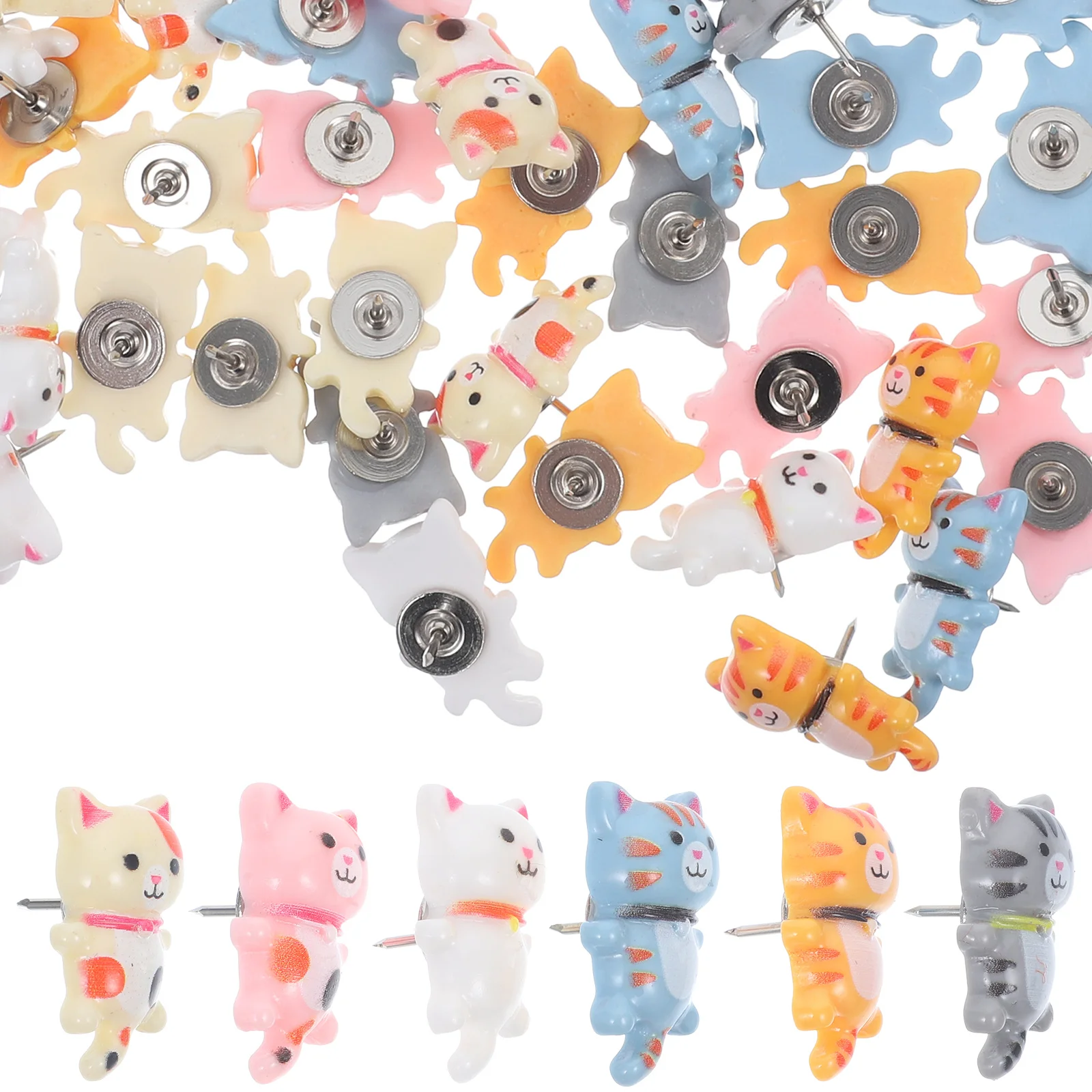 60Pcs Cat Push Pins Decorative Thumb Tacks for Cork Board Bulletin Board Photo Wall School Office Push Pins Cat Office Decor
60Pcs Cat Push Pins Decorative Thumb Tacks for Cork Board Bulletin Board Photo Wall School Office Push Pins Cat Office Decor