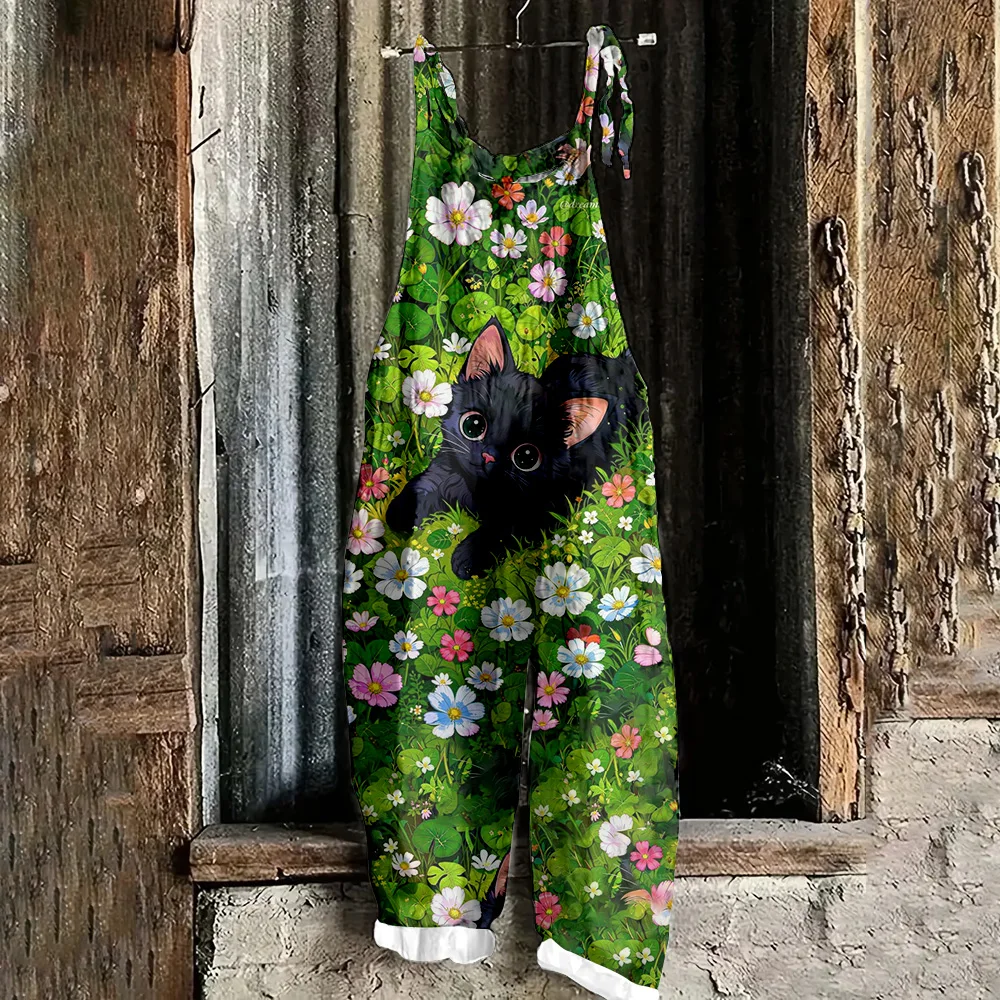 Women's Adjustable Halter Romper Jumpsuit Cartoon Black Cat Print Spring Summer Art Streetwear Breathable Outdoor Casual
Women's Adjustable Halter Romper Jumpsuit Cartoon Black Cat Print Spring Summer Art Streetwear Breathable Outdoor Casual
