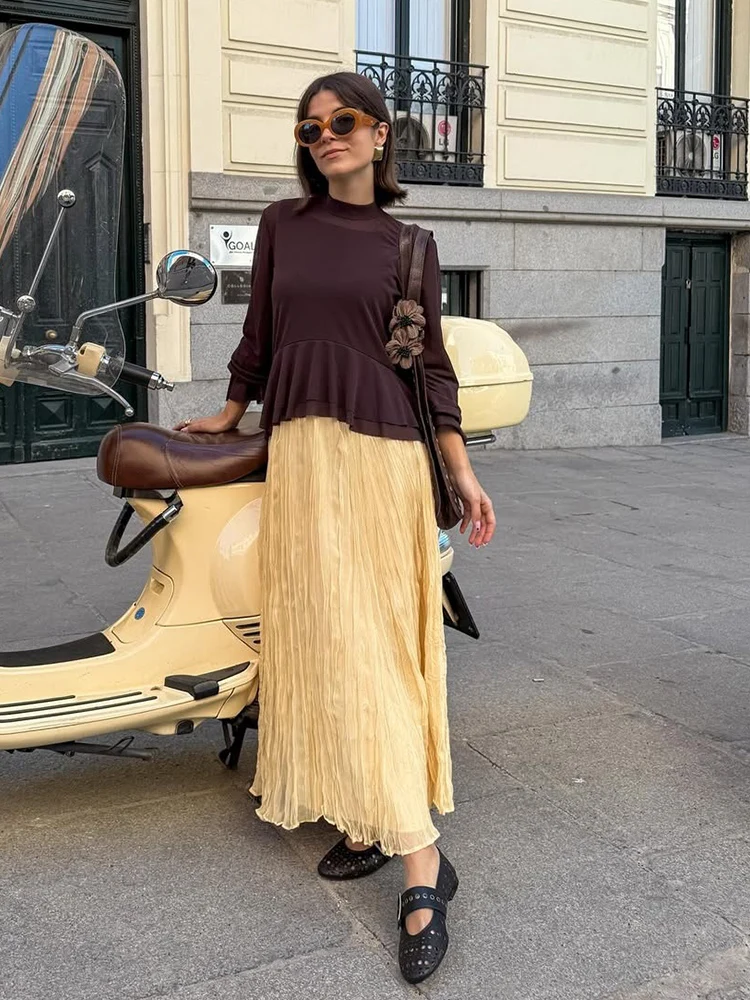 Foridol Summer Spring Long Skirt for Women Elegant A-line Skirt Bottoms 2025 Elastic Waist Women's Skirt Female Faldas Mujer
Foridol Summer Spring Long Skirt for Women Elegant A-line Skirt Bottoms 2025 Elastic Waist Women's Skirt Female Faldas Mujer