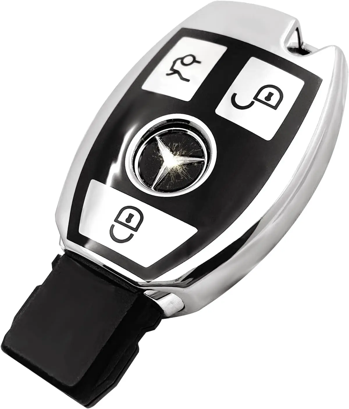 Creative TPU Key Case for Mercedes, Compatible with CLS CLK AMG ML C CL E S SL SLK G GLC GLE GLS M R Smart Remote (Silver)
Creative TPU Key Case for Mercedes, Compatible with CLS CLK AMG ML C CL E S SL SLK G GLC GLE GLS M R Smart Remote (Silver)