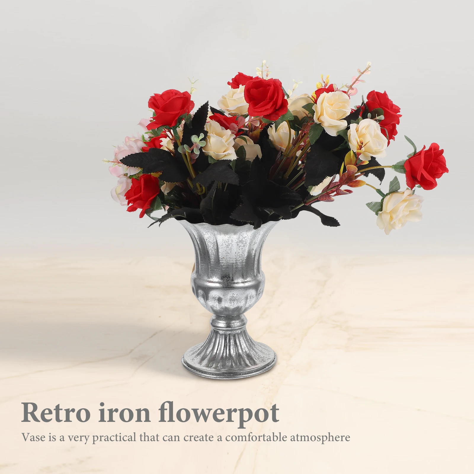 Vintage Iron Vase Retro Flower Pot for Dried Flowers Home Decor Planters Ceramics Table Centerpiece Floral Container Metal Art 
Vintage Iron Vase Retro Flower Pot for Dried Flowers Home Decor Planters Ceramics Table Centerpiece Floral Container Metal Art