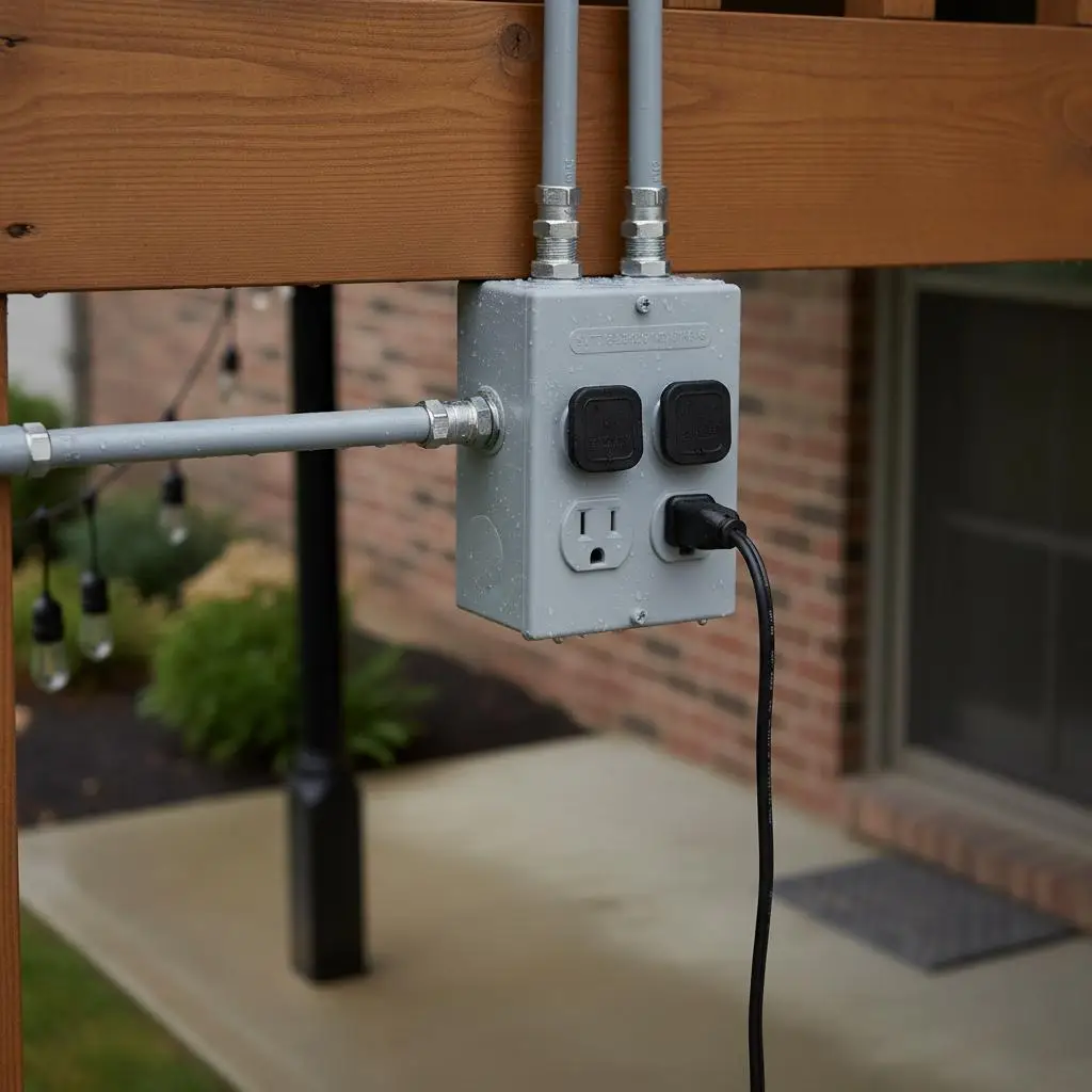 Weatherproof Outlet Enclosure 4.5 x 2.8 x 2 in For Patio Garden Workshop, 18.3 Cu.In Large Capacity 1/2-Inch 3/4-Inch Conduit
Weatherproof Outlet Enclosure 4.5 x 2.8 x 2 in For Patio Garden Workshop, 18.3 Cu.In Large Capacity 1/2-Inch 3/4-Inch Conduit