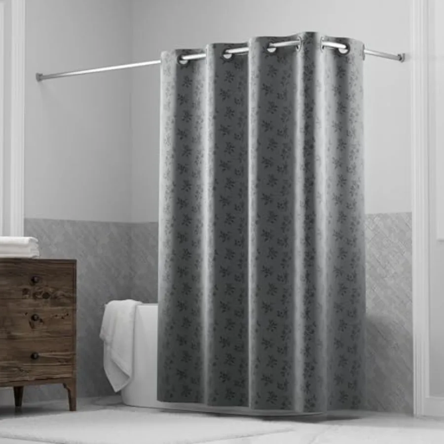 It's A Snap! Jacquard Shower Curtain, 3-in-1 Curtain Includes Fabric Shower Curtain with Flex-On Rings and Fabric Liner with Ma
It's A Snap! Jacquard Shower Curtain, 3-in-1 Curtain Includes Fabric Shower Curtain with Flex-On Rings and Fabric Liner with Ma